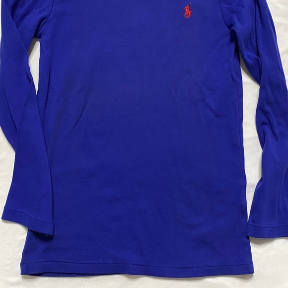 Ralph Lauren Sport Royal Blue Long Sleeve Tee w/ Red Polo Pony - Picture 5 of 10